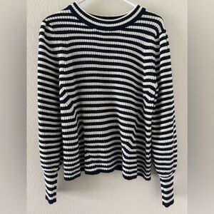 Navy and White Striped Sweater